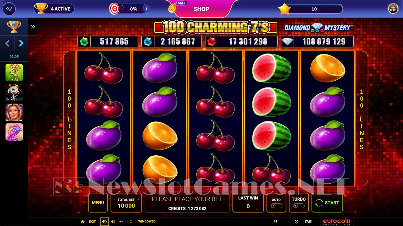 Diamond Mystery - 100 Charming 7s Slot Demo Image