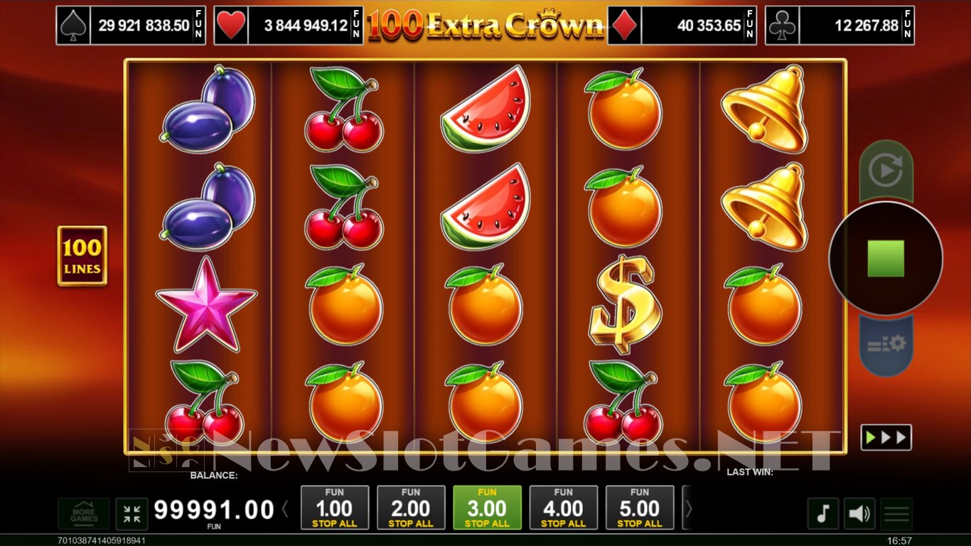 100 Extra Crown Slot Slot Image in Demo - pic. 2