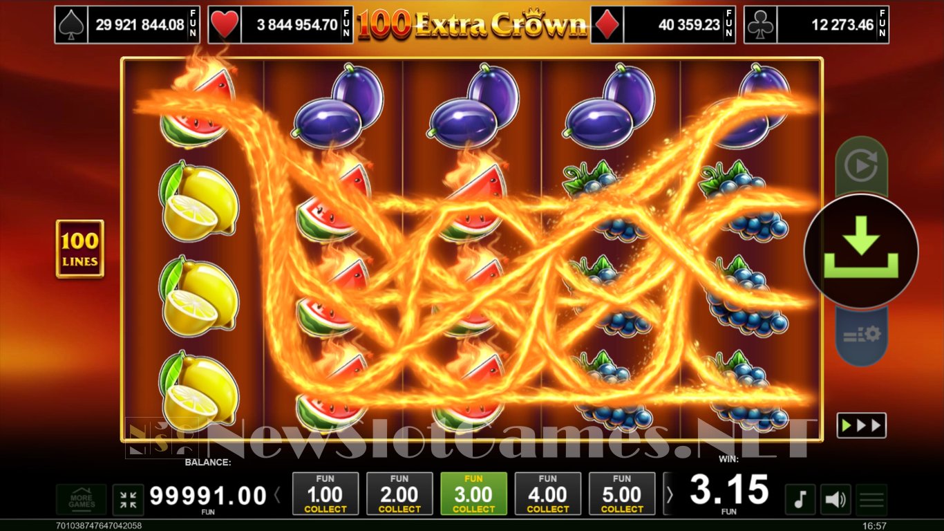 100 Extra Crown Slot Slot Image in Demo - pic. 3