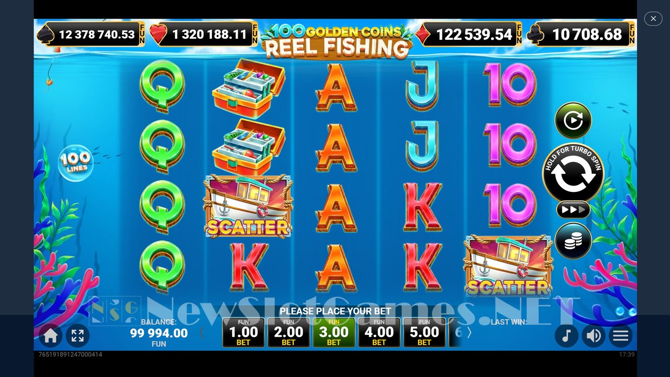 100 Golden Coins Reel Fishing Slot Slot Image in Demo - pic. 2
