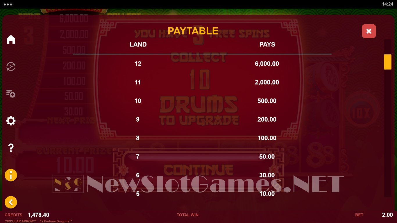 12 Fortune Dragons Slot Slot Image in Demo - pic. 10