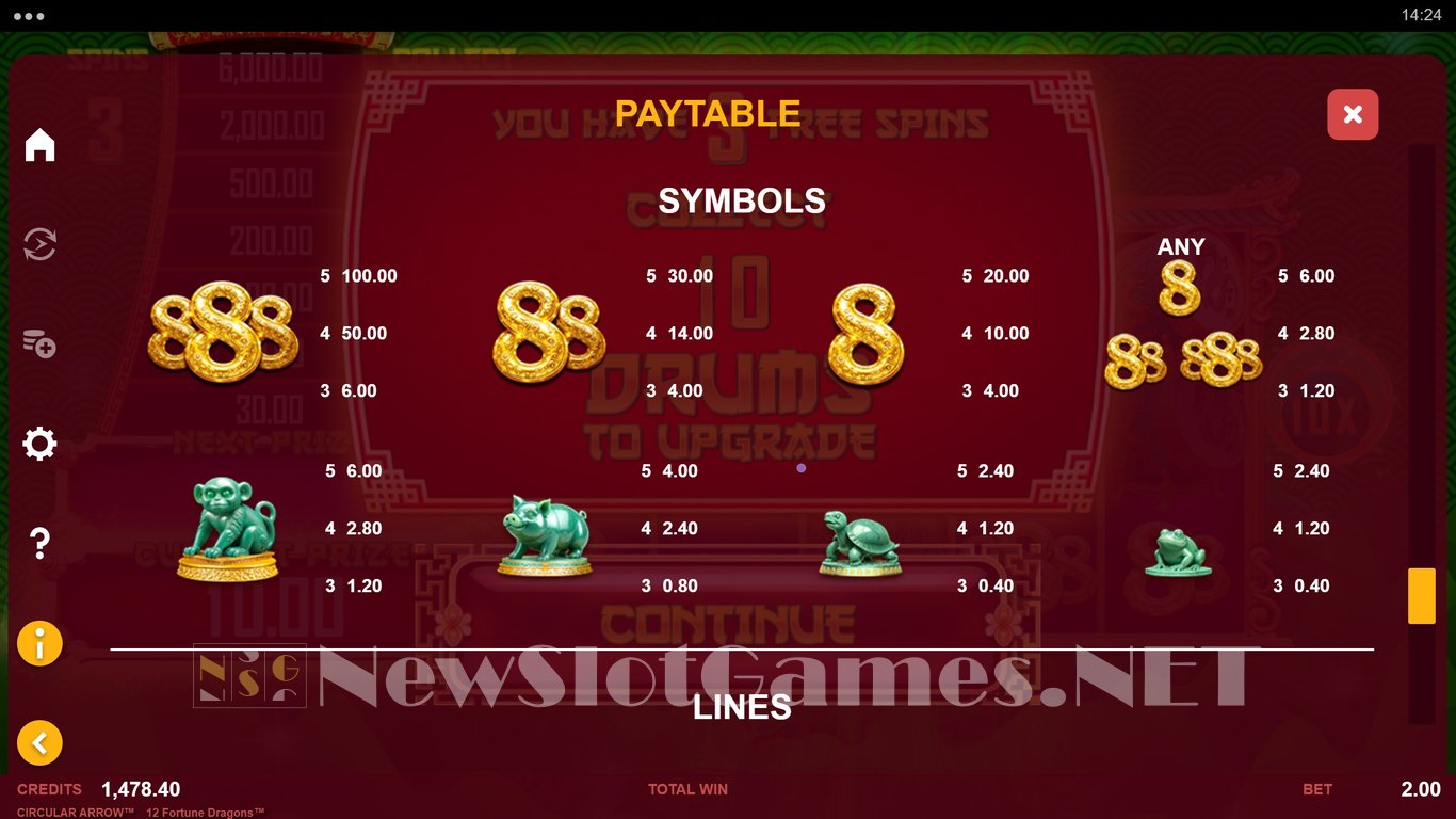 12 Fortune Dragons Slot Slot Image in Demo - pic. 11