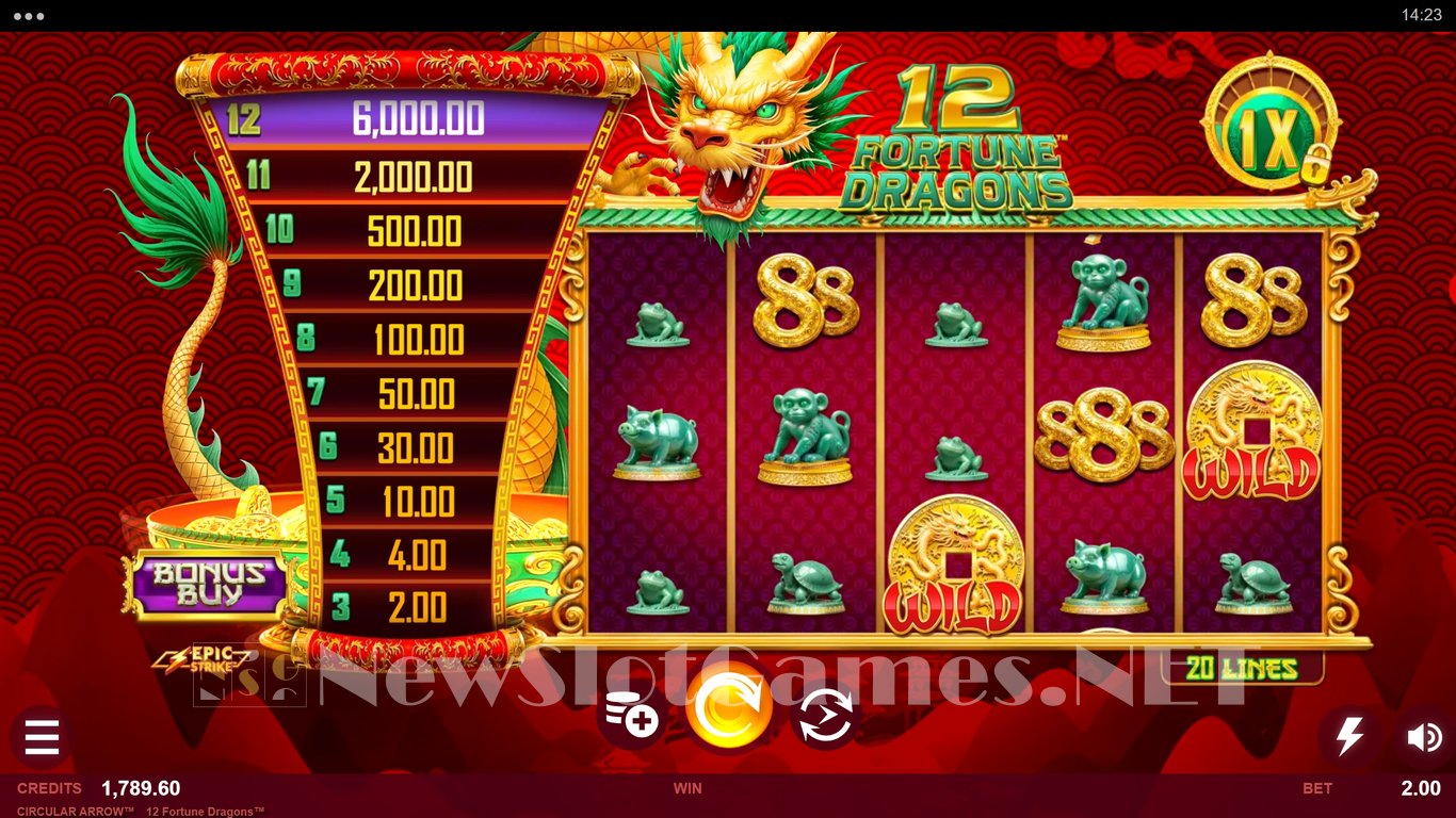12 Fortune Dragons Slot Slot Image in Demo - pic. 2