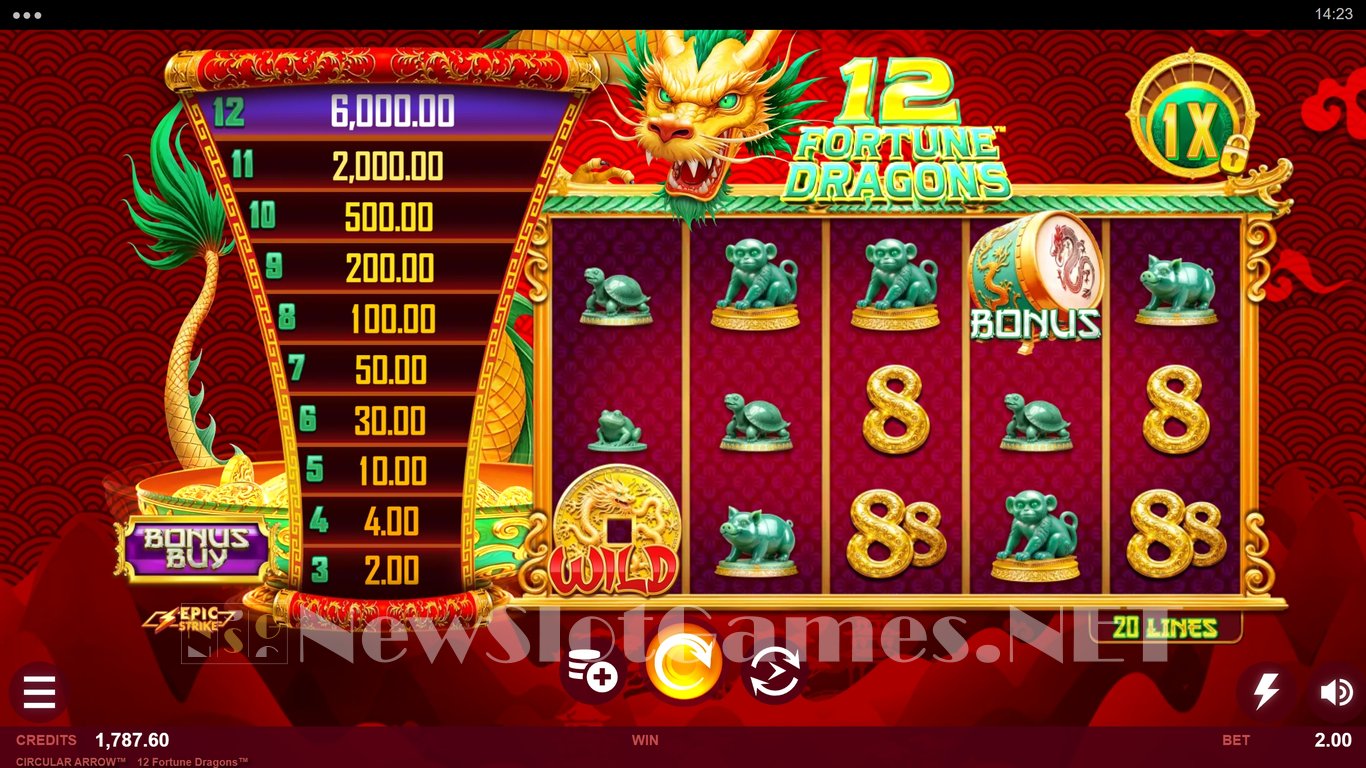 12 Fortune Dragons Slot Slot Image in Demo - pic. 3