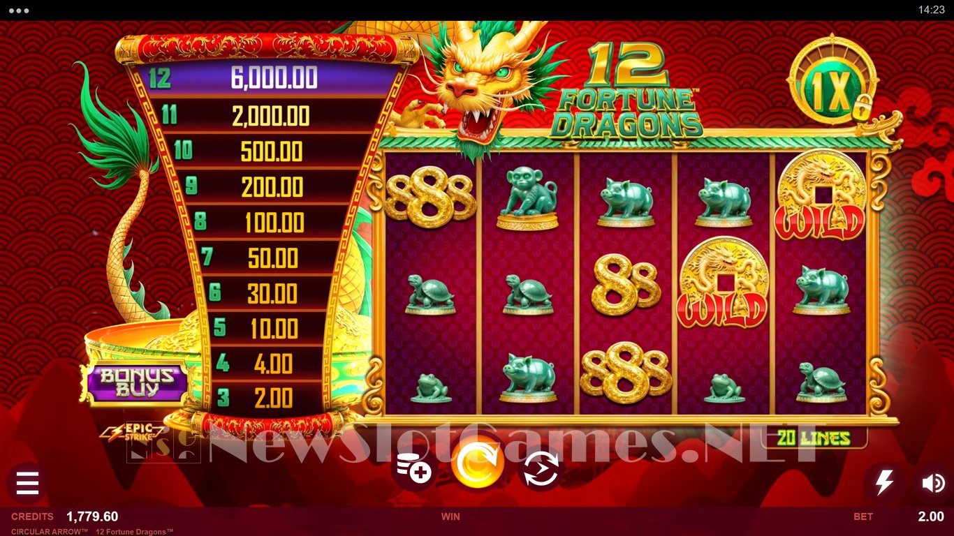 12 Fortune Dragons Slot Slot Image in Demo - pic. 4