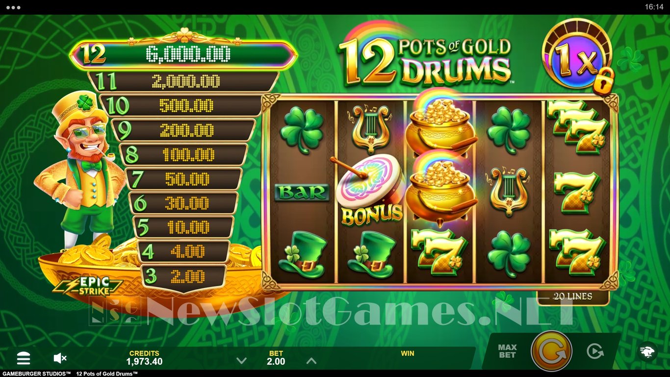 12 Pots of Gold Drums Slot Slot Image in Demo - pic. 2