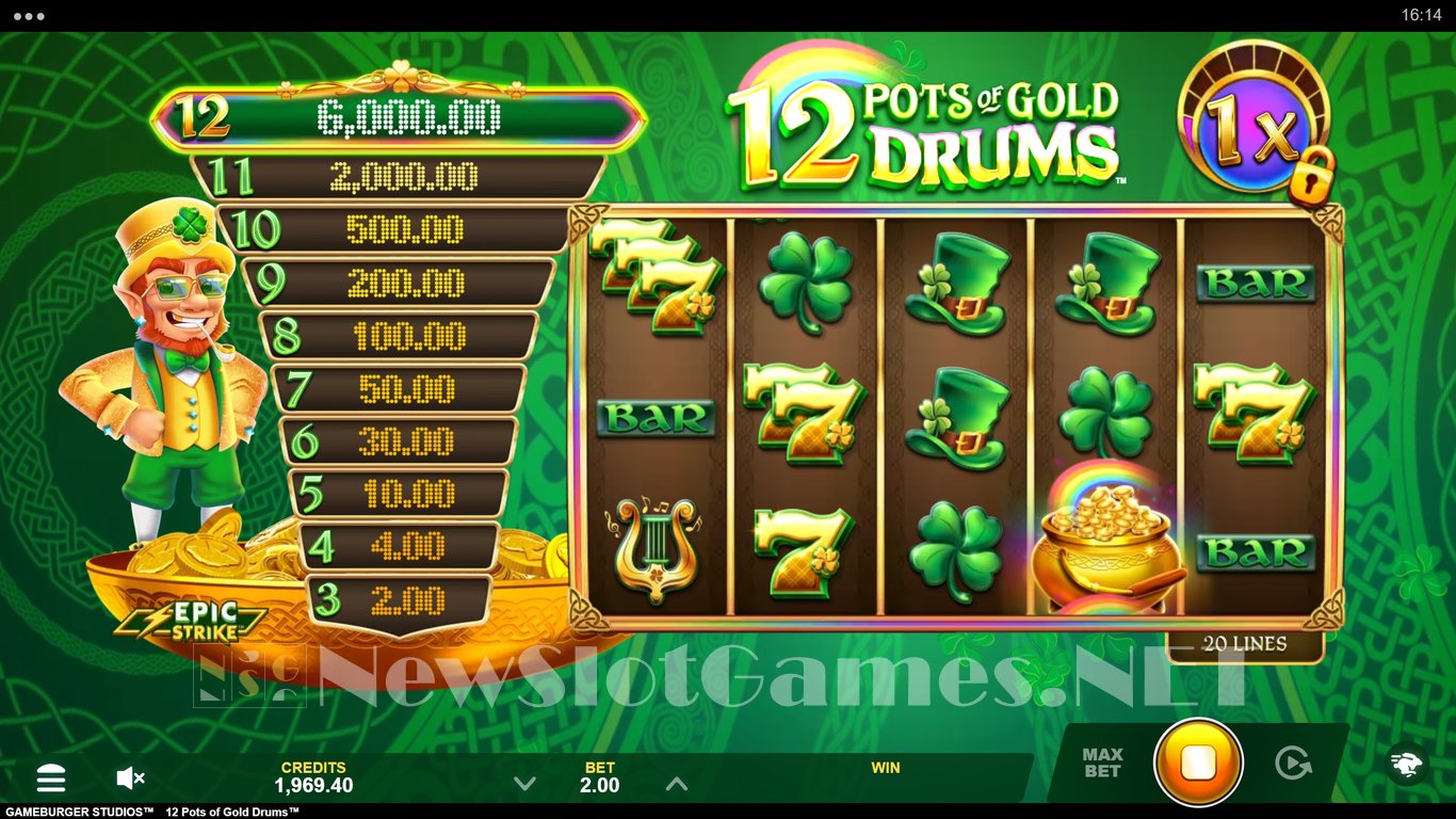 12 Pots of Gold Drums Slot Slot Image in Demo - pic. 3