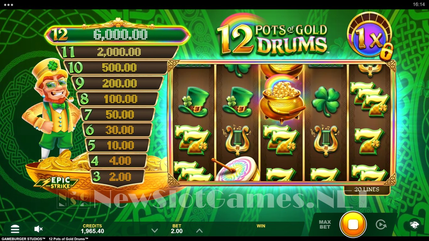 12 Pots of Gold Drums Slot Slot Image in Demo - pic. 5