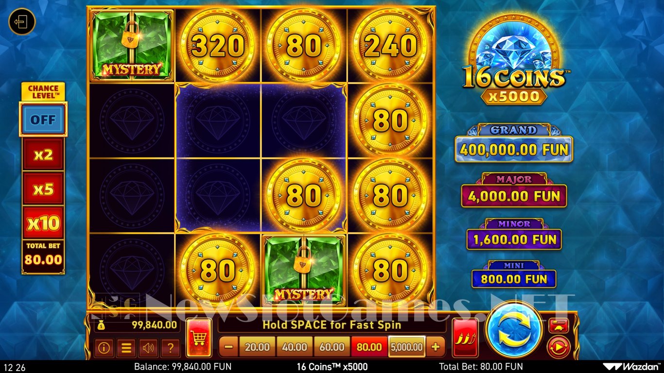 16 Coins x5000 Slot Demo Image
