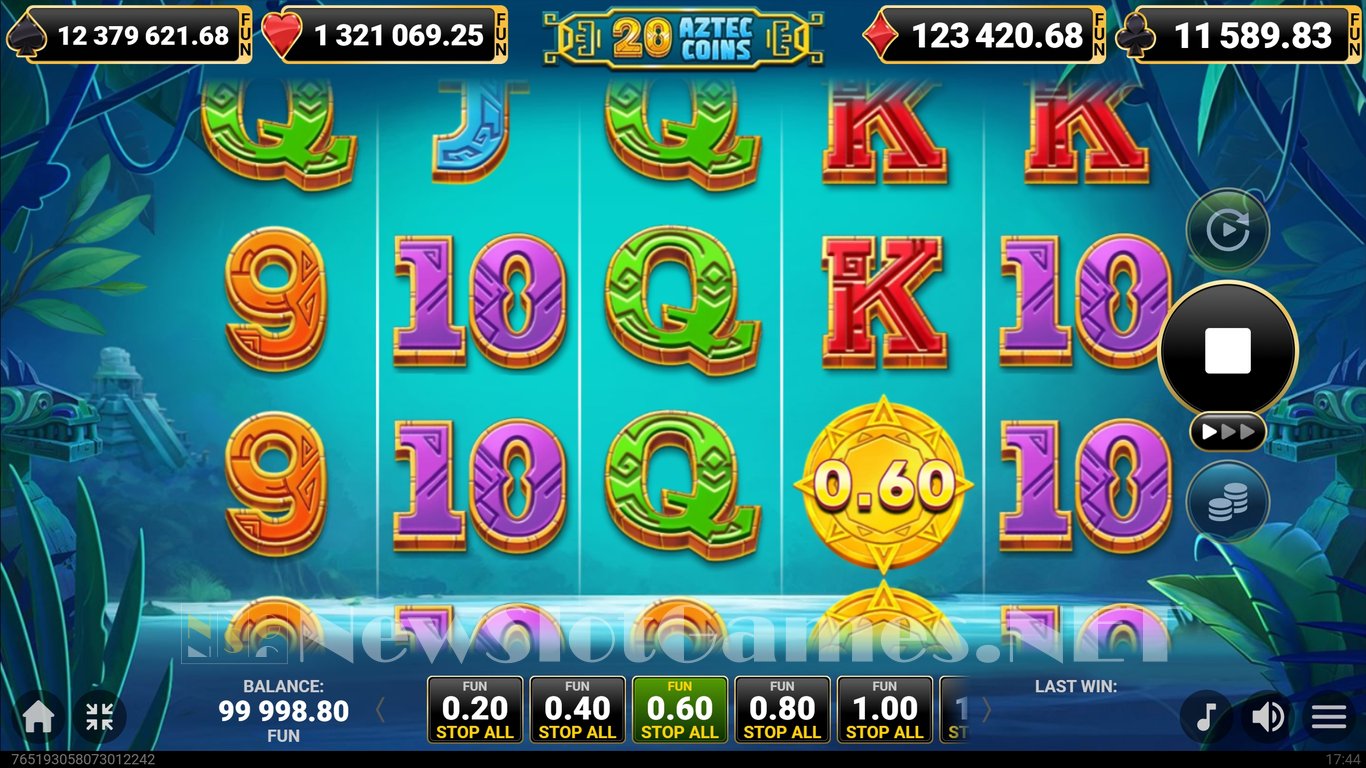 20 Aztec Coins Slot Demo Image