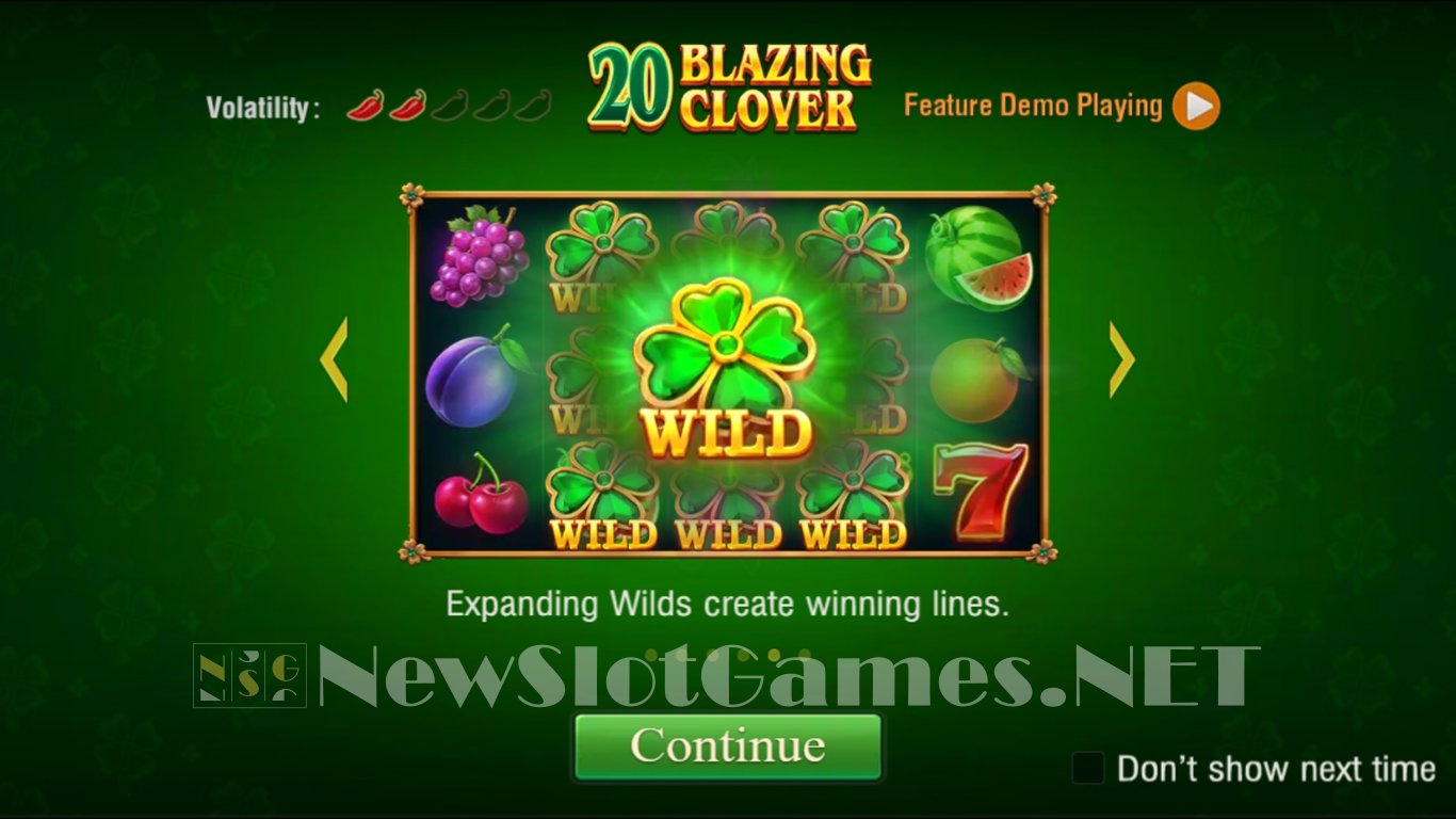 20 Blazing Clover Slot Demo Image