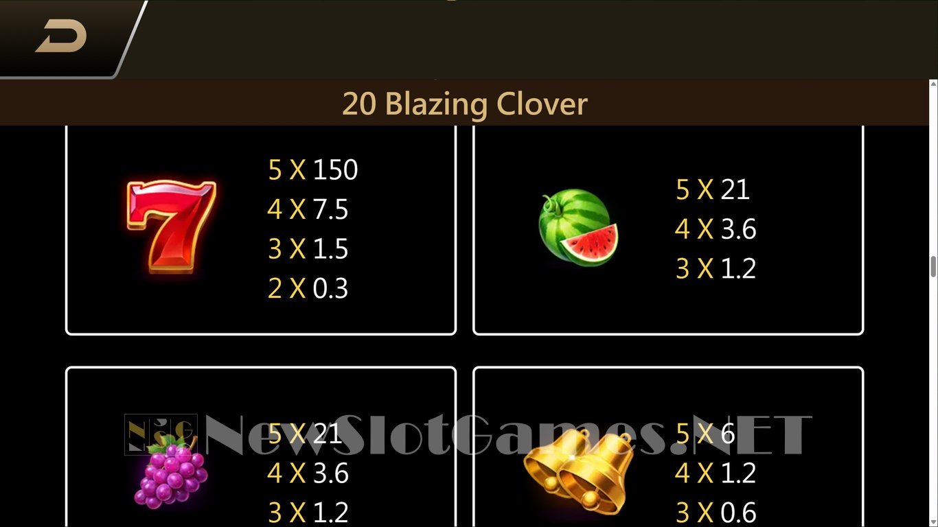 20 Blazing Clover Slot Slot Image in Demo - pic. 8