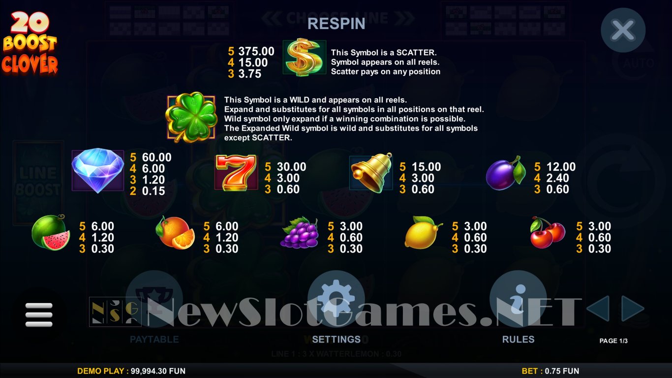 20 Boost Clover Slot Slot Image in Demo - pic. 6