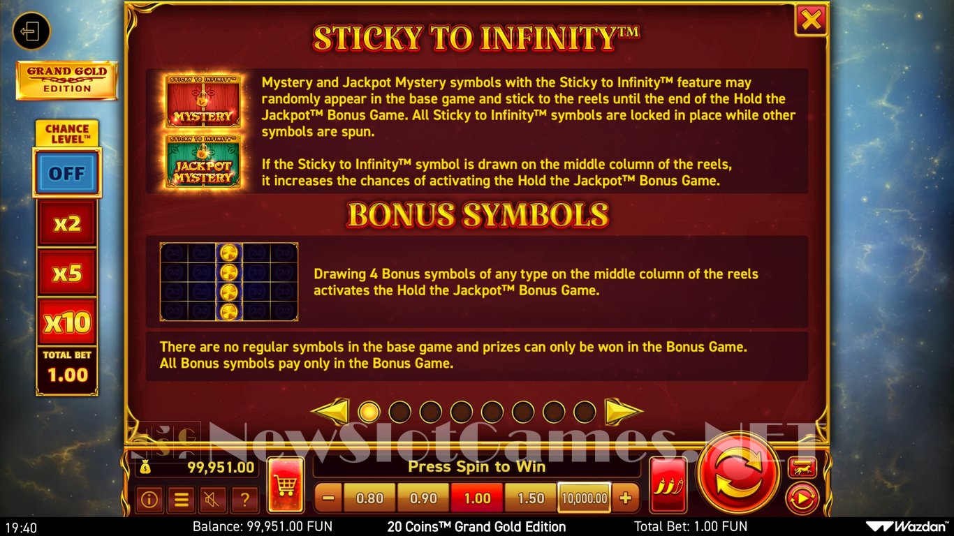 20 Coins Grand Gold Edition Slot Slot Image in Demo - pic. 10