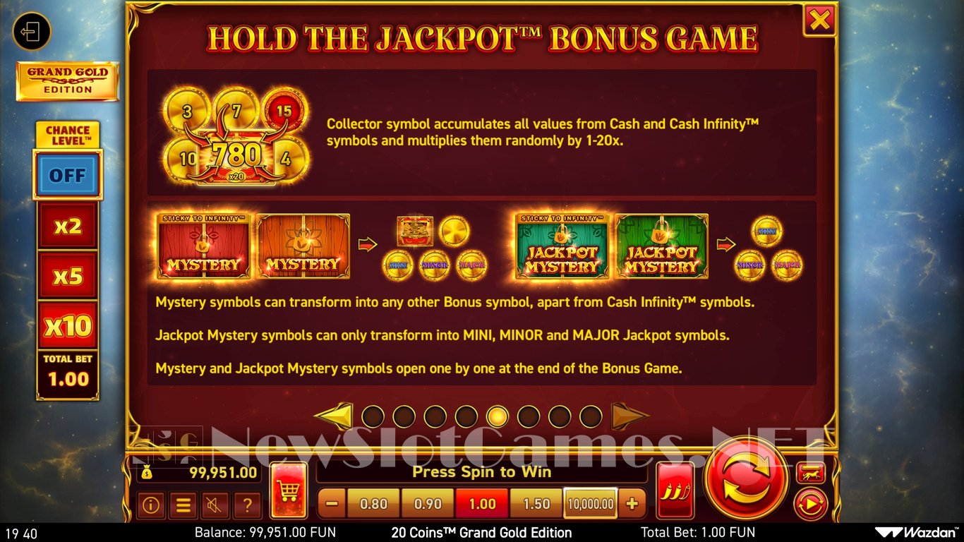 20 Coins Grand Gold Edition Slot Slot Image in Demo - pic. 11