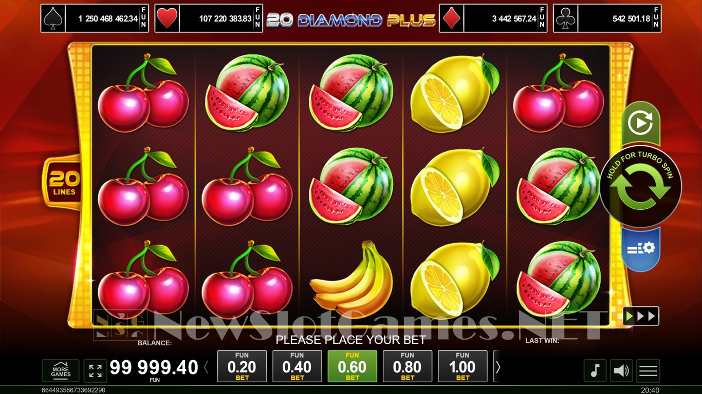 20 Diamond Plus Slot Demo Image