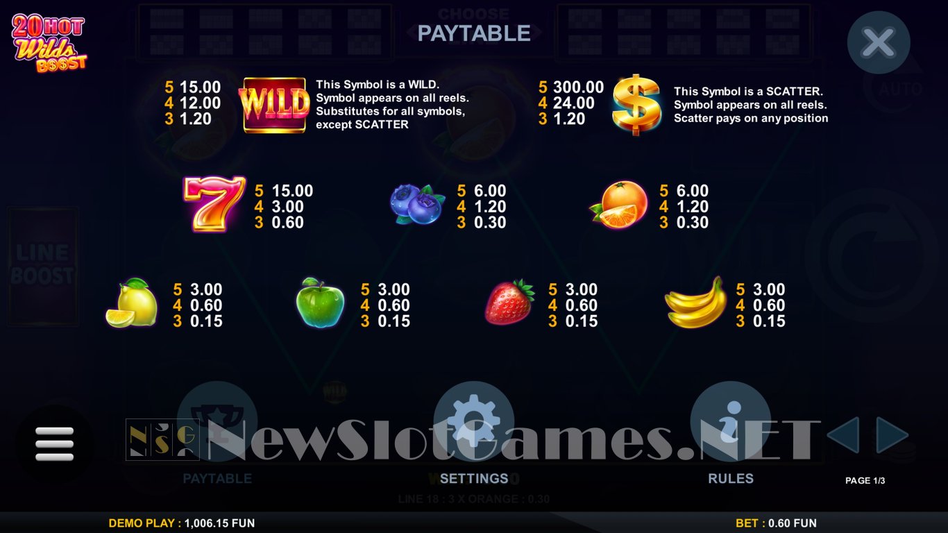 20 Hot Wilds Boost Slot Slot Image in Demo - pic. 8
