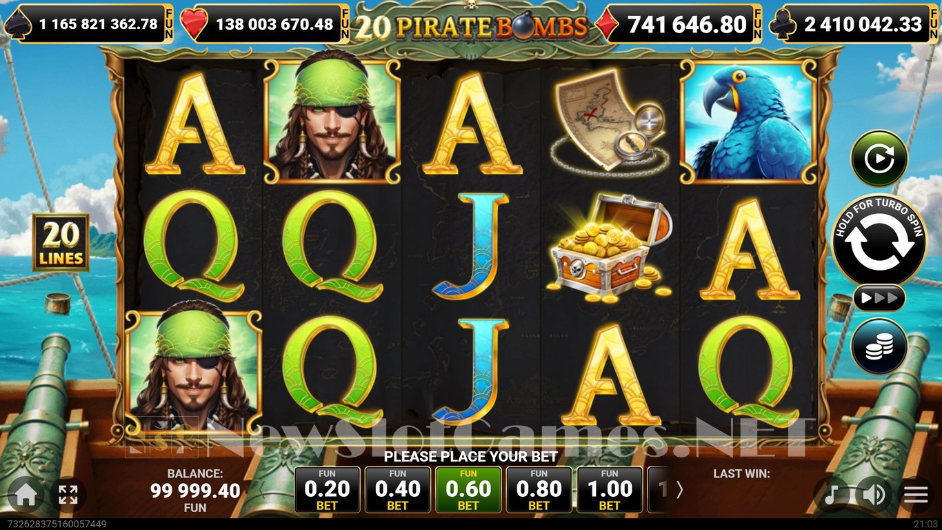 20 Pirate Bombs Slot Demo Image
