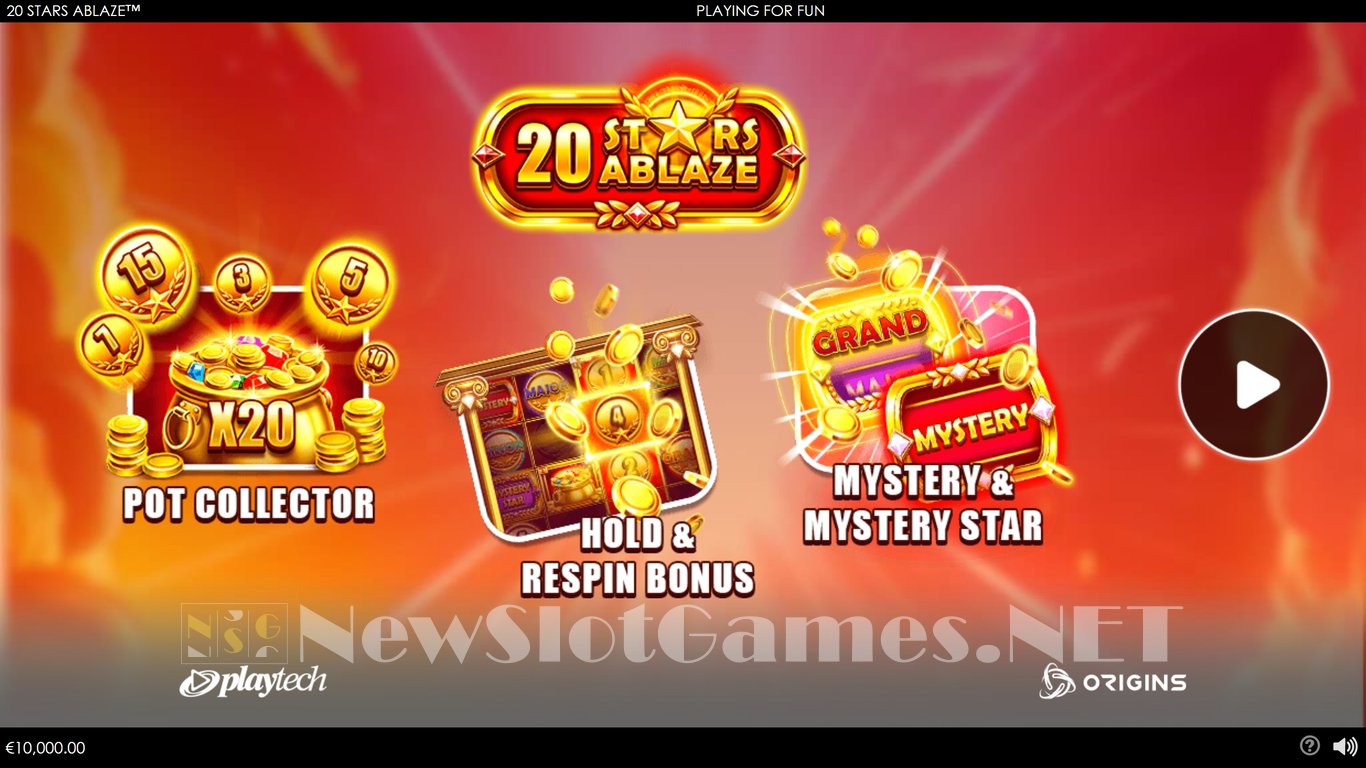 20 Stars Ablaze Slot Demo Image