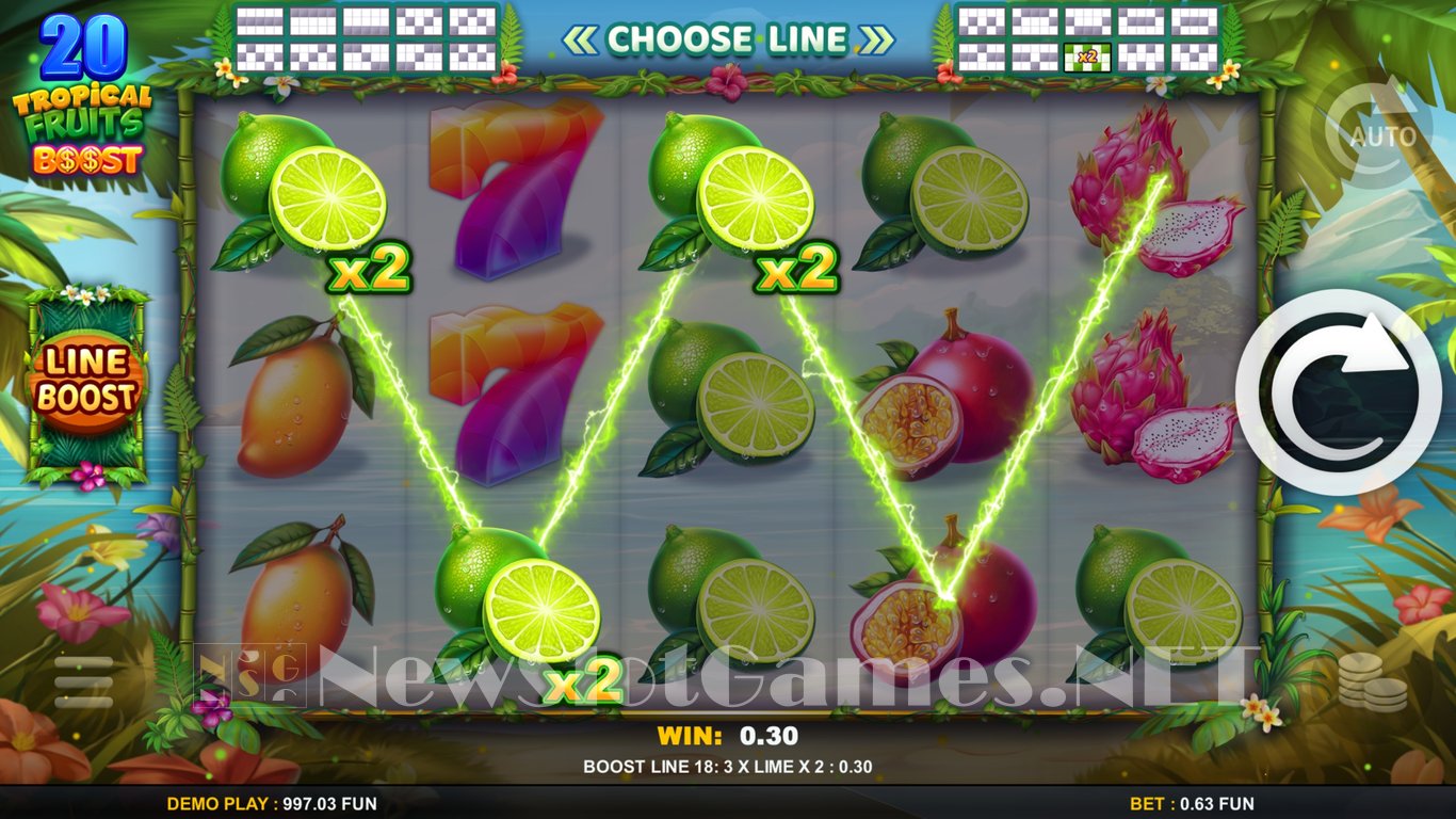 20 Tropical Fruits Boost Slot Slot Image in Demo - pic. 2