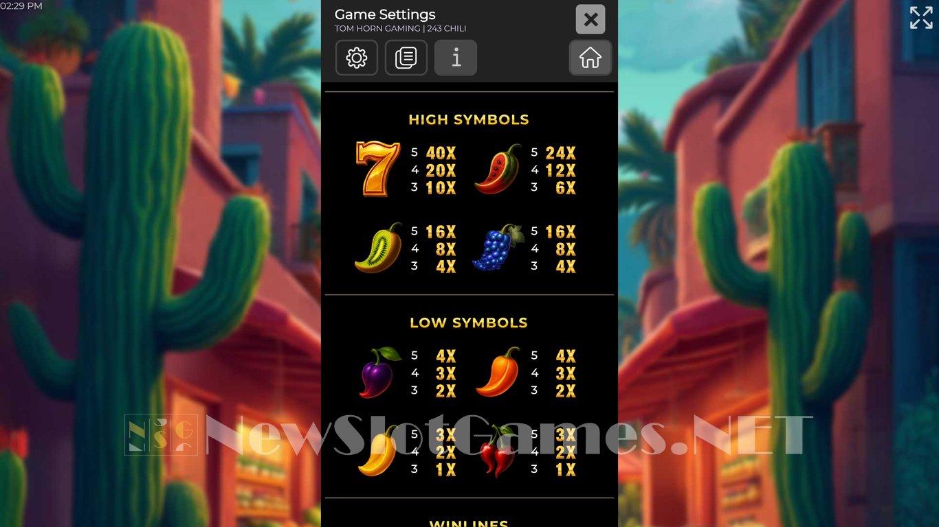 243 Chili Slot Slot Image in Demo - pic. 7