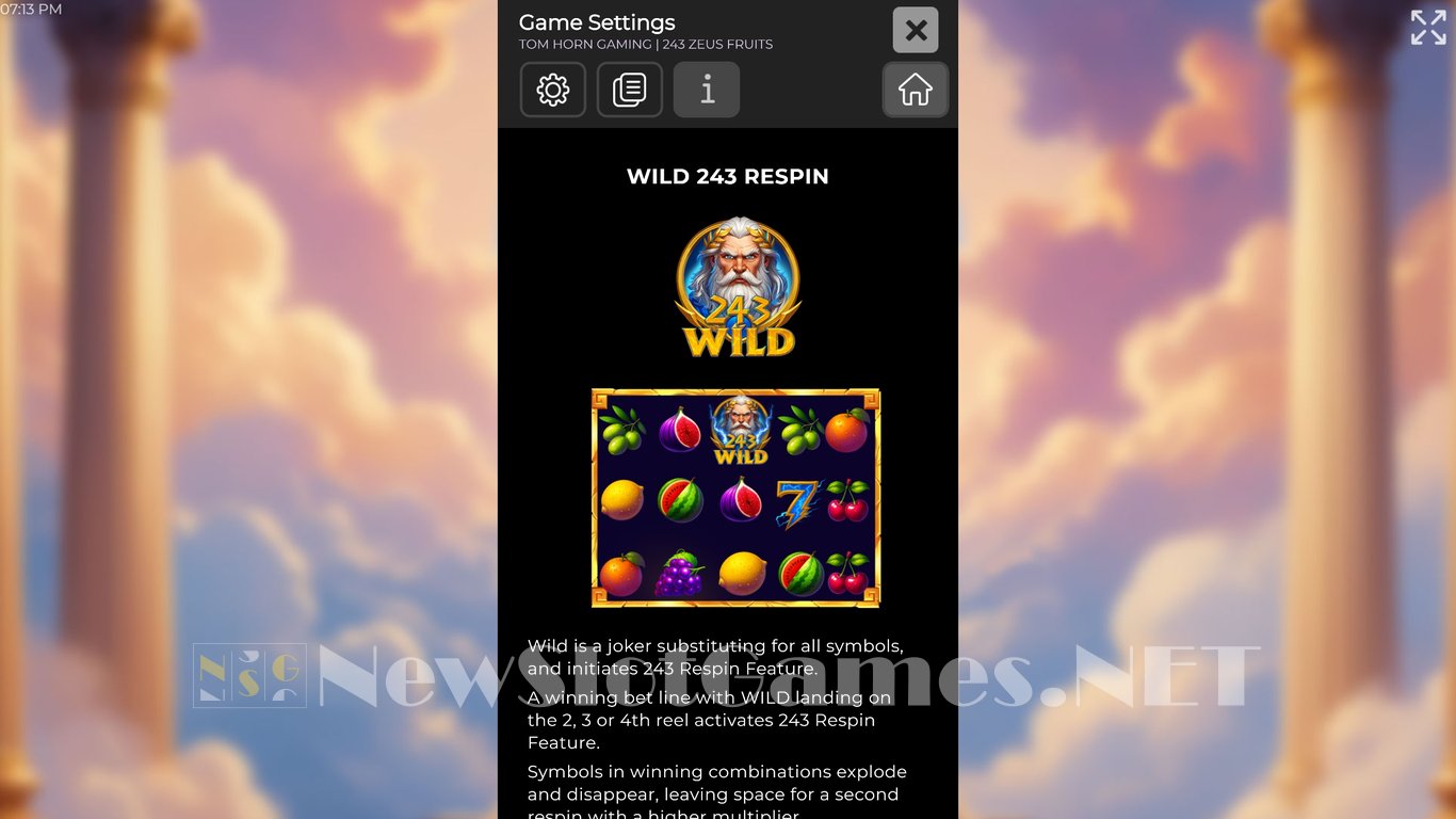 243 Zeus Fruits Slot Slot Image in Demo - pic. 4