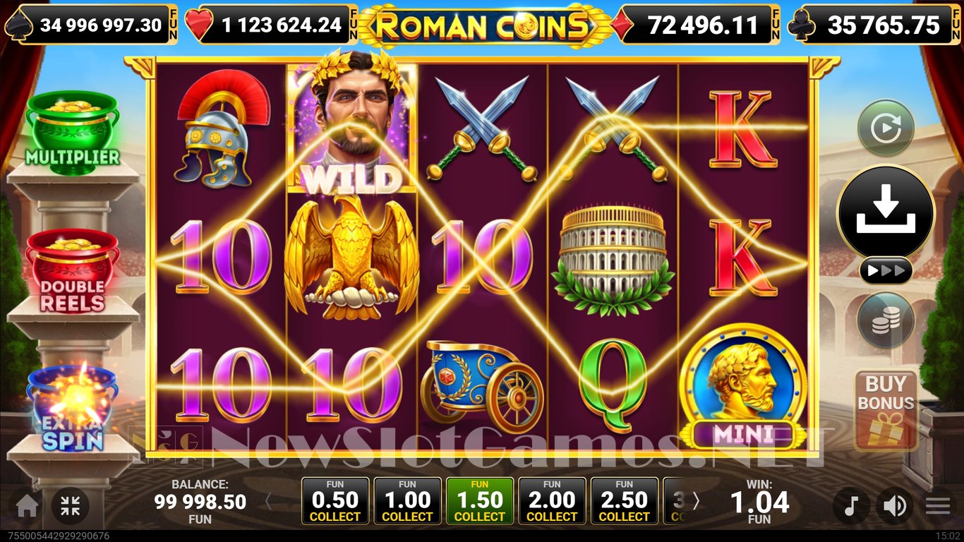 25 Roman Coins Slot Demo Image
