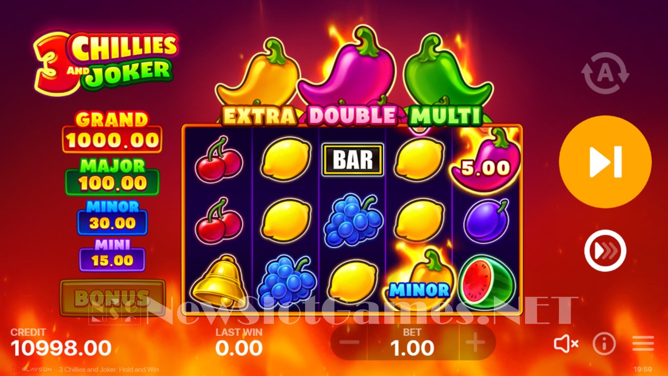 3 Chillies and Joker Hold and Win Slot Demo Image
