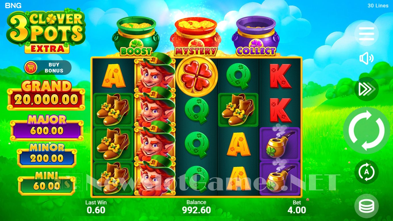 3 Clover Pots Extra Slot Demo Image