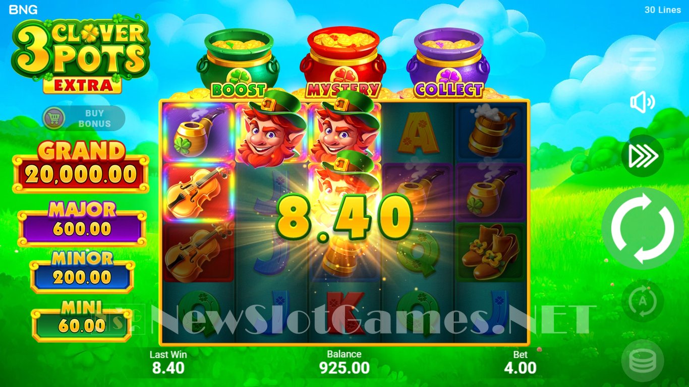 3 Clover Pots Extra Slot Slot Image in Demo - pic. 3