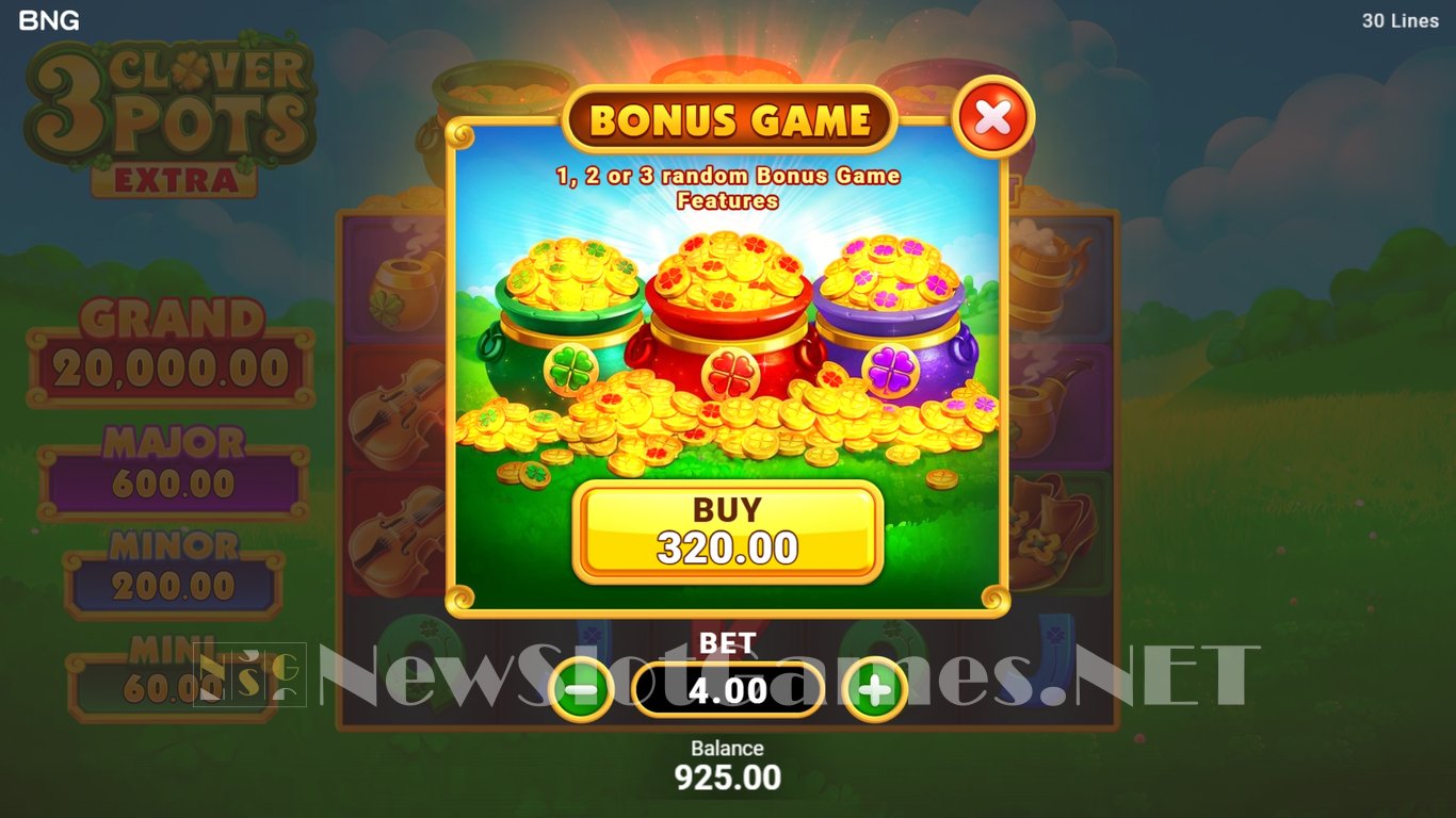 3 Clover Pots Extra Slot Slot Image in Demo - pic. 4