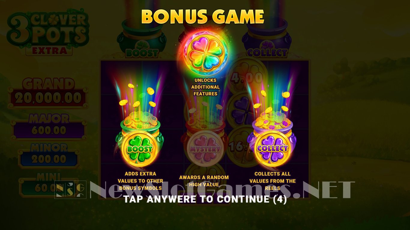 3 Clover Pots Extra Slot Slot Image in Demo - pic. 6