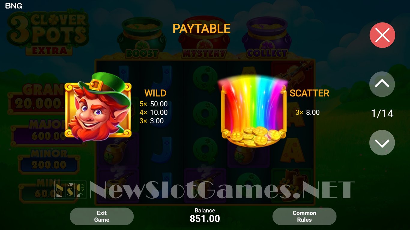 3 Clover Pots Extra Slot Slot Image in Demo - pic. 9