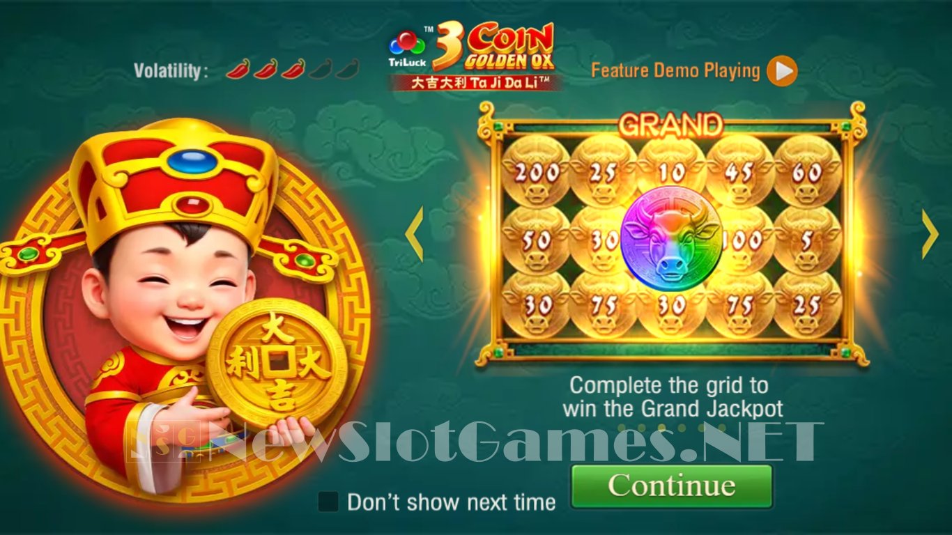 3 Coin Golden Ox Slot Demo Image