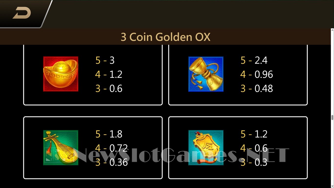 3 Coin Golden Ox Slot Slot Image in Demo - pic. 10