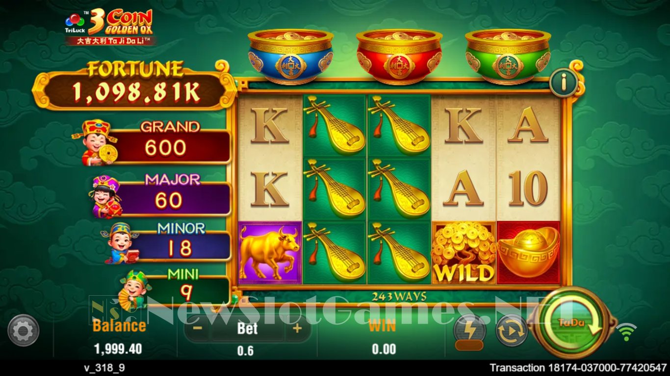 3 Coin Golden Ox Slot Slot Image in Demo - pic. 2