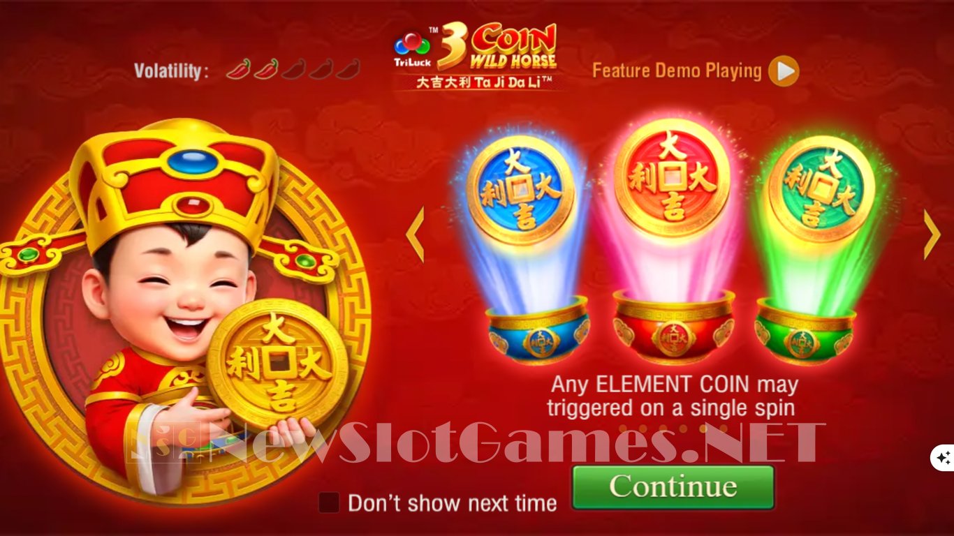 3 Coin Wild Horse Slot Demo Image