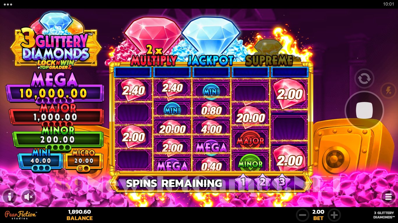 3 Glittery Diamonds Slot Slot Image in Demo - pic. 11