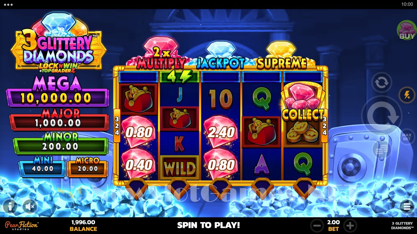 3 Glittery Diamonds Slot Slot Image in Demo - pic. 3