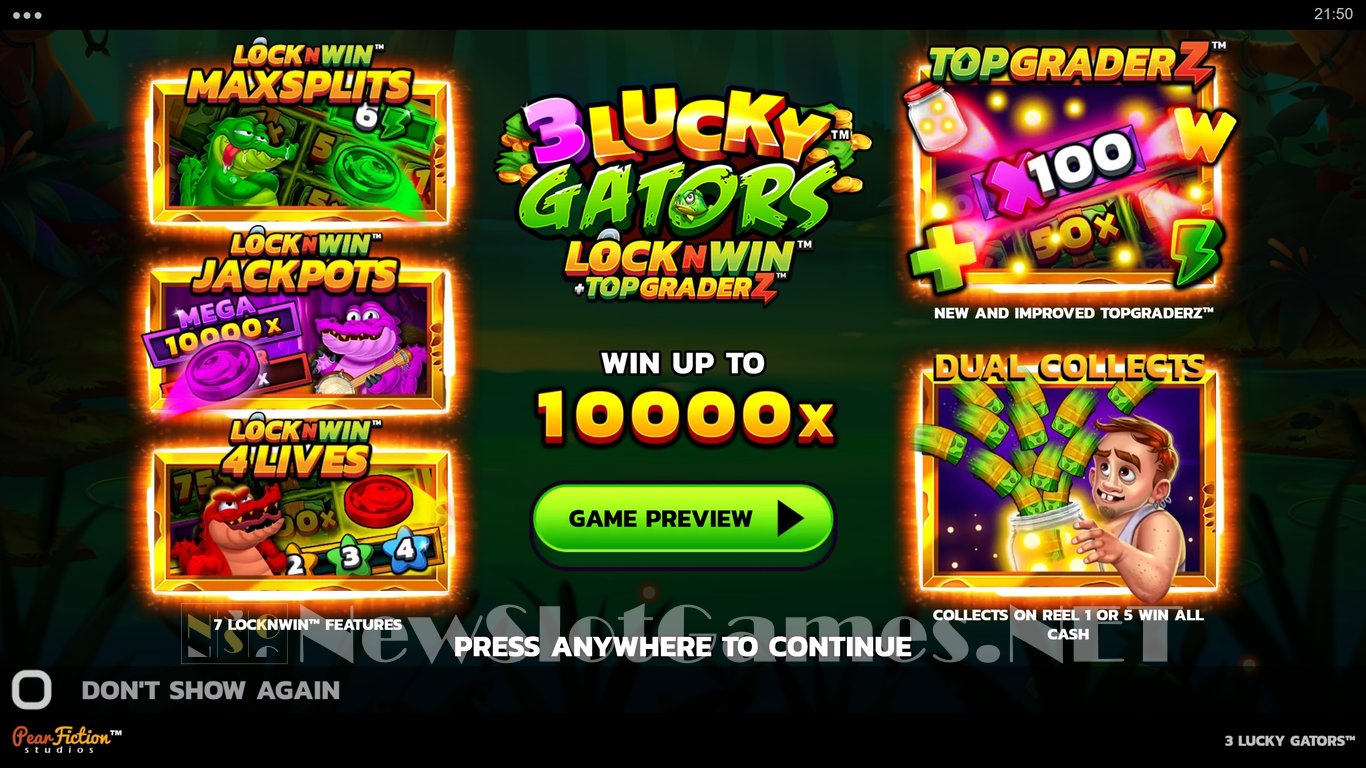 3 Lucky Gators Slot Demo Image