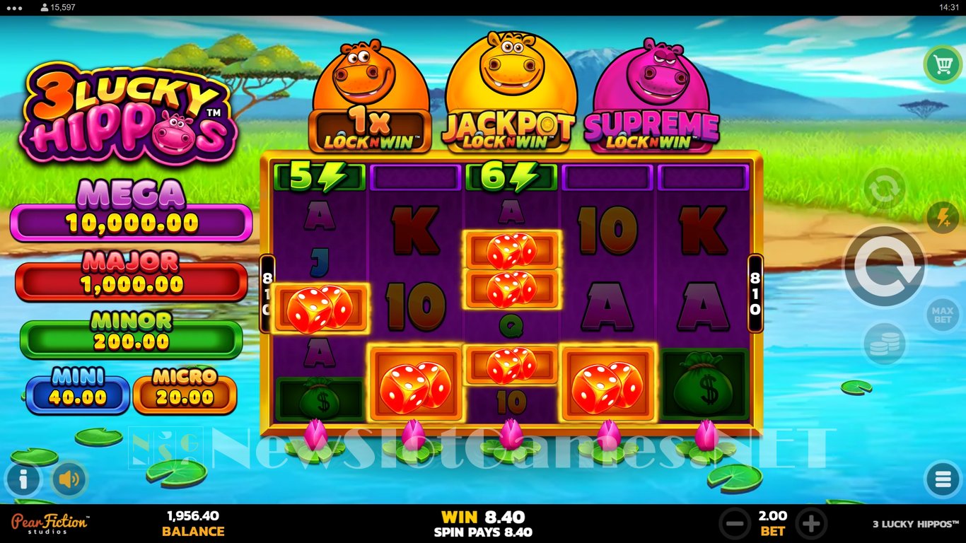 3 Lucky Hippos 2 Slot Slot Image in Demo - pic. 5