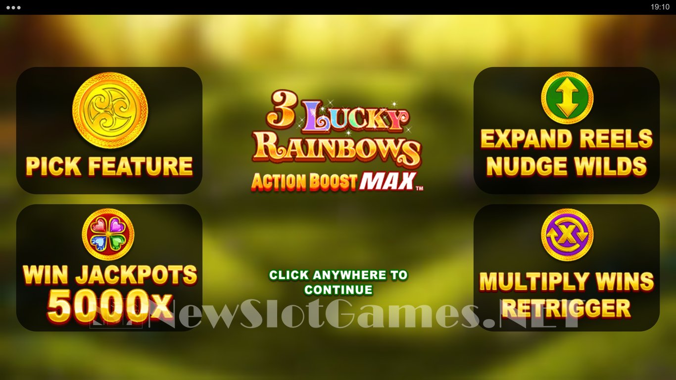 3 Lucky Rainbows Action Boost Max Slot Demo Image
