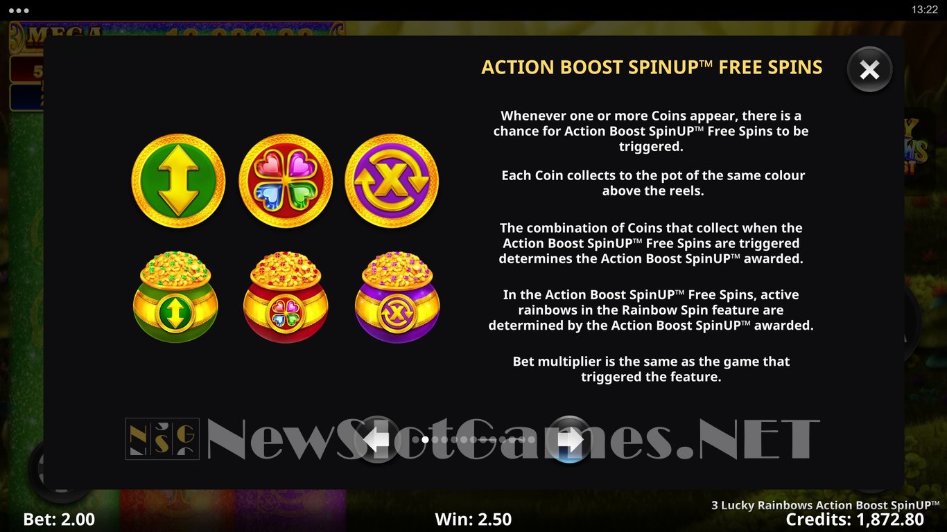 3 Lucky Rainbows Action Boost SpinUP Slot Slot Image in Demo - pic. 5