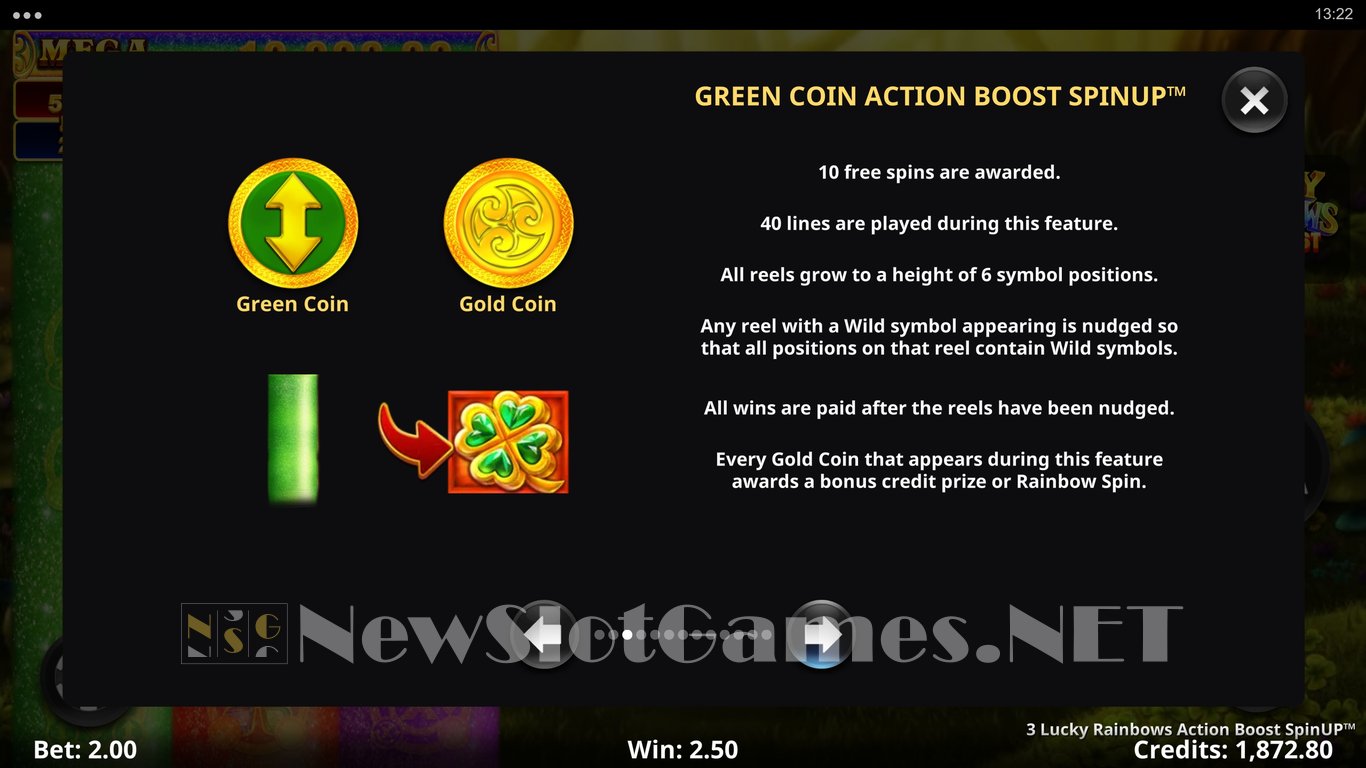 3 Lucky Rainbows Action Boost SpinUP Slot Slot Image in Demo - pic. 6
