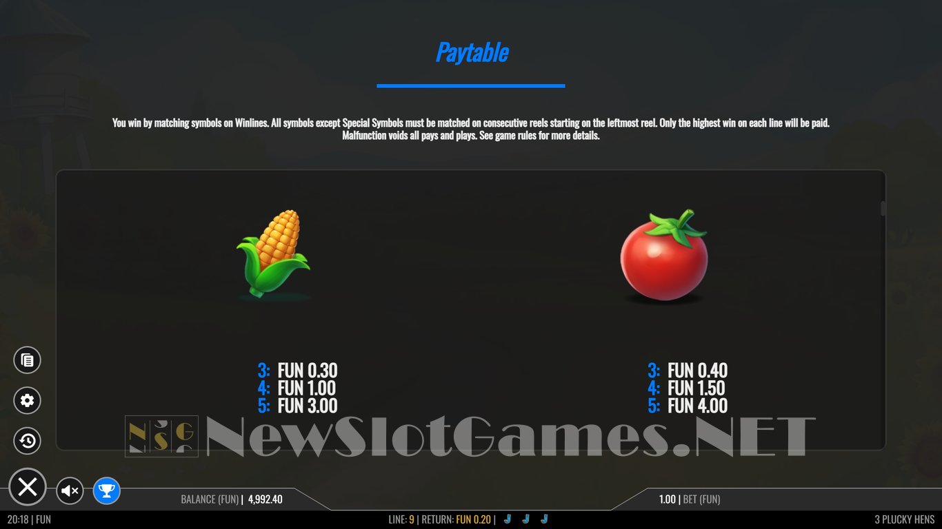 3 Plucky Hens Slot Slot Image in Demo - pic. 11