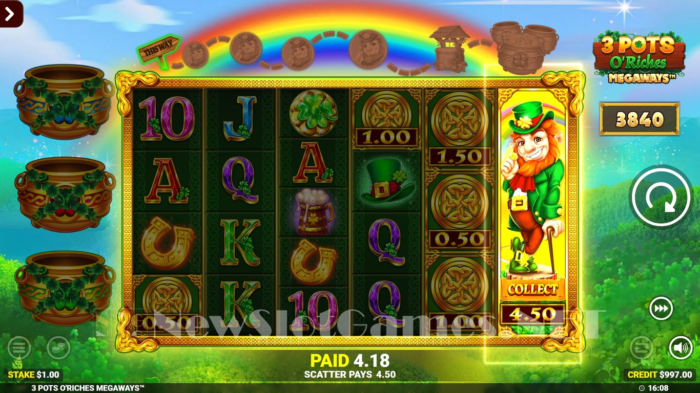 3 Pots O' Riches Megaways Jackpot Royale Express Slot Slot Image in Demo - pic. 2
