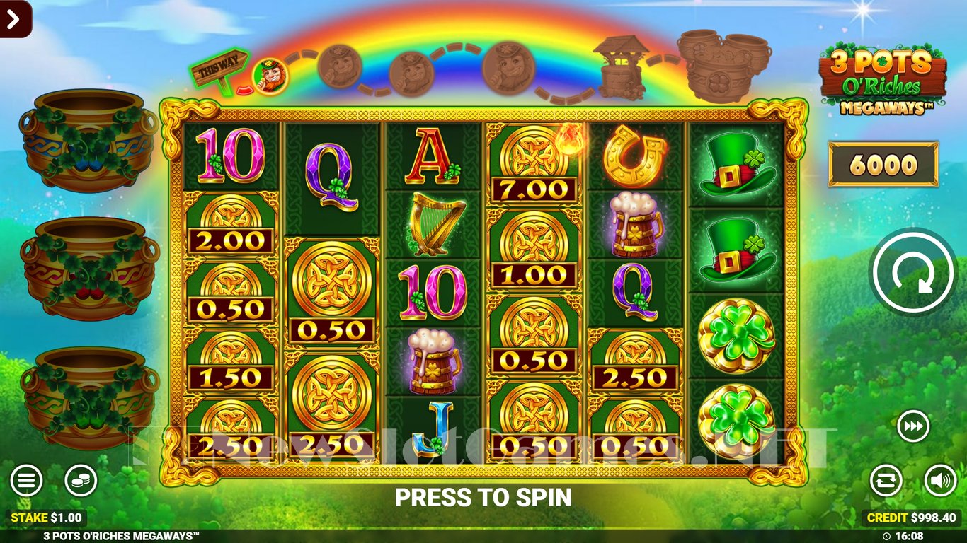 3 Pots O' Riches Megaways Jackpot Royale Express Slot Slot Image in Demo - pic. 6