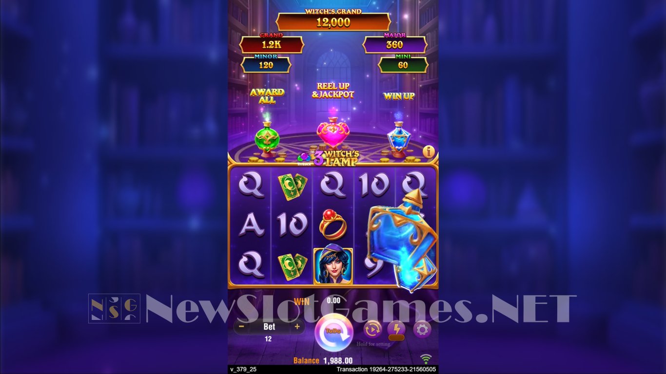 3 Witchs Lamp Slot Demo Image