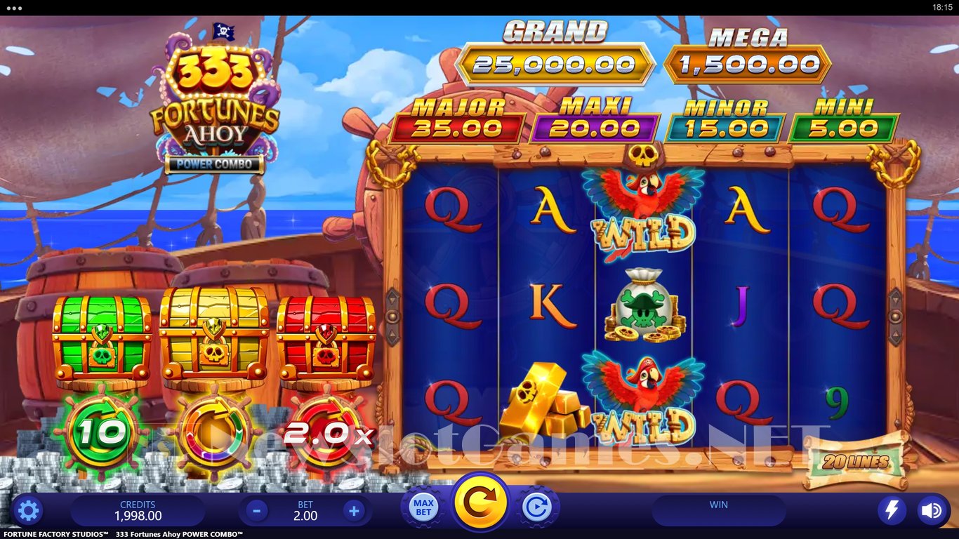 333 Fortunes Ahoy Power Combo Slot Demo Image