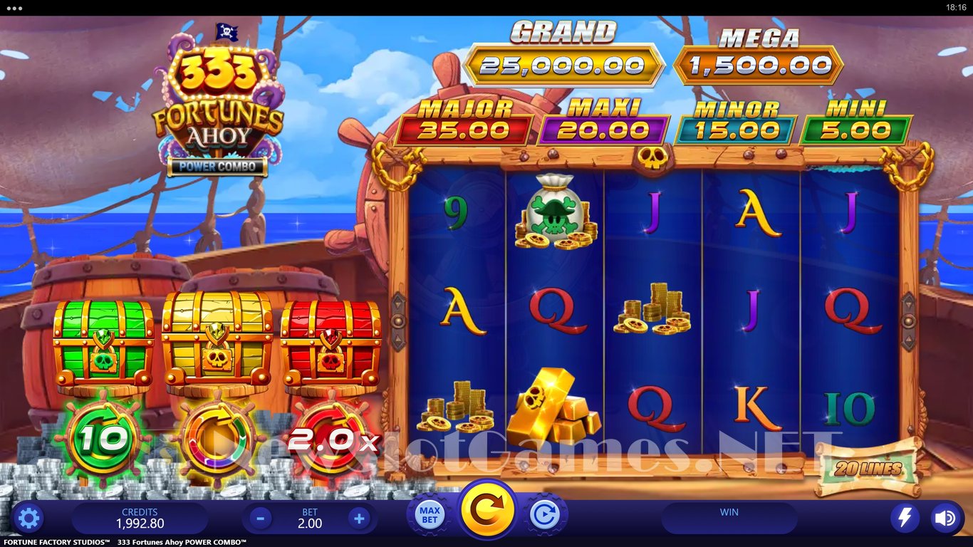 333 Fortunes Ahoy Power Combo Slot Slot Image in Demo - pic. 2